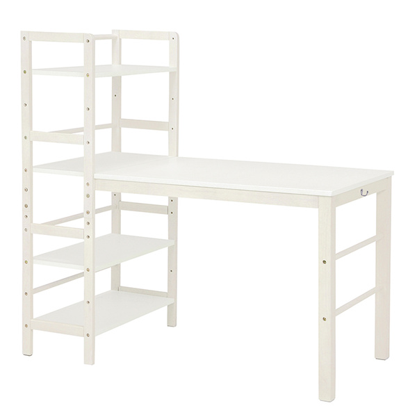 HAGiHARA（萩原） デスク 幅120cm ラック付き 棚付き 収納 ラック