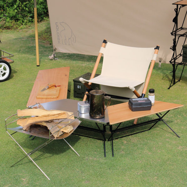 弘益 アウトドア テーブル ステンレストップ 1台 アーチテーブル