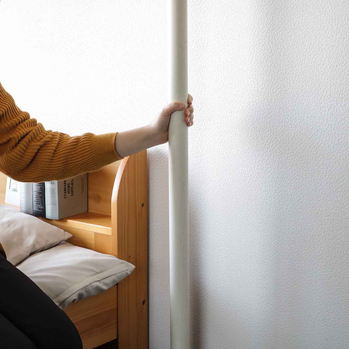 Tacaof 手すり つかまりポール 丸型 2本セット 介護用品 突っ張り 工事