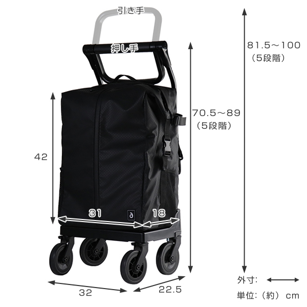 幸和製作所 ショッピングカート 4輪 横押し 保冷カート 大容量 防水 a
