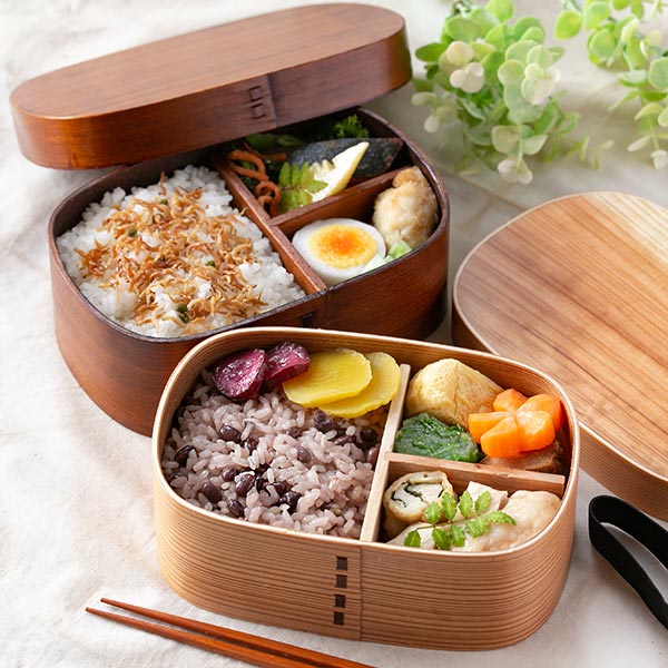 弁当箱 曲げわっぱ 食洗機対応 650ml 1段 くつわ型 ランチボックス