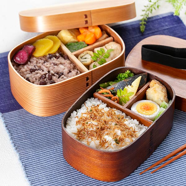 弁当箱 曲げわっぱ 食洗機対応 650ml 1段 くつわ型 ランチボックス