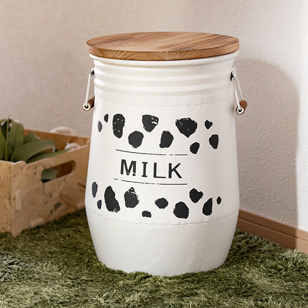 ブリキ缶 スツール ミルクポット 収納 インテリア （ ミルク缶 ブリキ