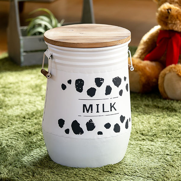 ブリキ缶 スツール ミルクポット 収納 インテリア （ ミルク缶 ブリキ