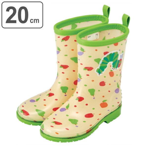 雨靴 子ども用 20cm レインブーツ はらぺこあおむし 長靴 （ ながぐつ レインシューズ あおむし レイングッズ ）