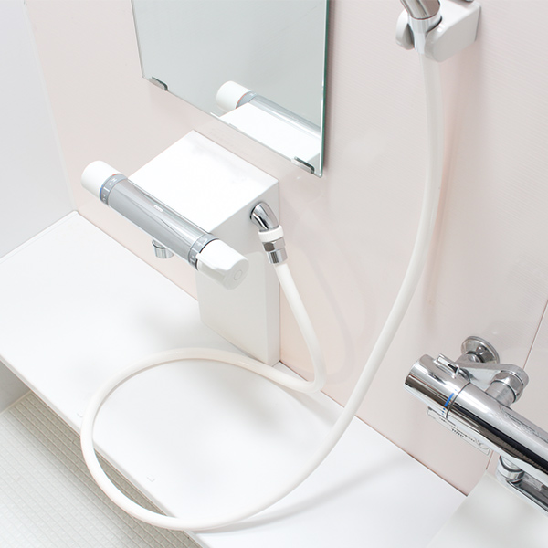 シャワーホース 1.8m アラミック 高耐久 抗菌シャワーホース ホワイト