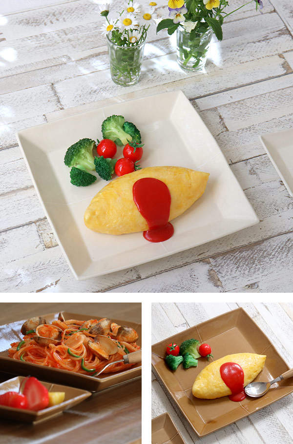 プレート 24cm 角大皿 ギフト 花びら 角皿 皿 食器 洋食器 和食器 磁器