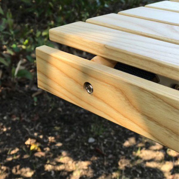 弘益 アウトドアテーブル 木製 幅100×奥行70×高さ40cm ウッドテーブル