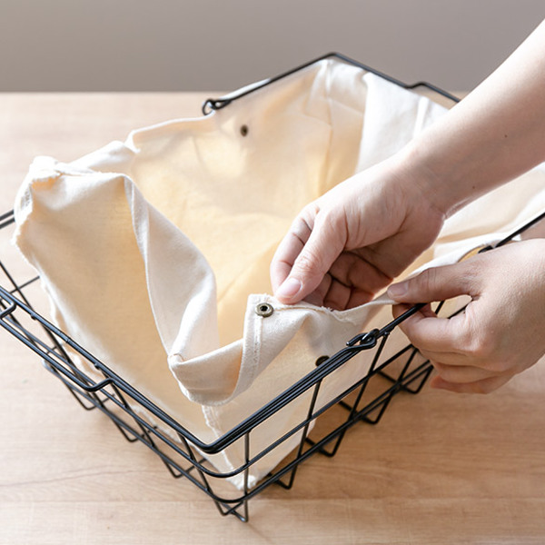 HABITER（アビテ） ワイヤーバスケット L 幅43×奥行30×高さ20cm