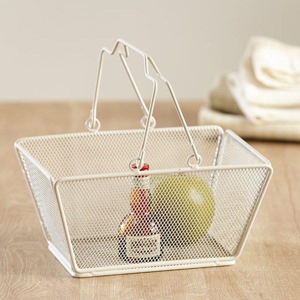 ワイヤーバスケット S 幅23.5×奥行17×高さ11.5cm メッシュ （ 収納