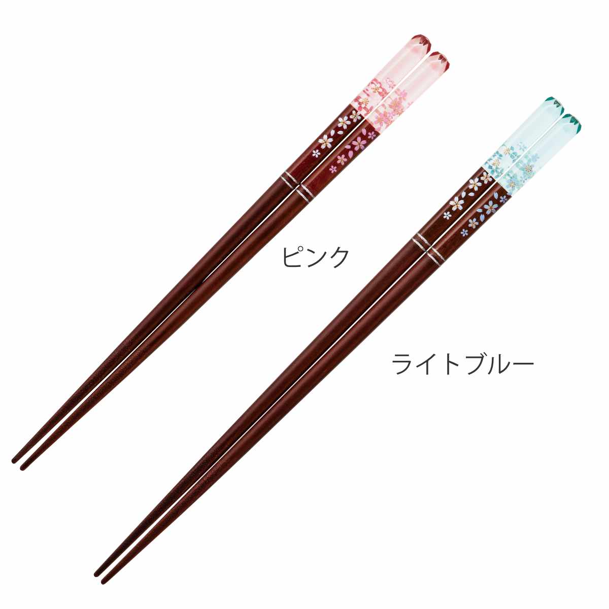 箸 あくりあ 桜色 木製 天然木 日本製 （ お箸 はし 木 先角 アクリル