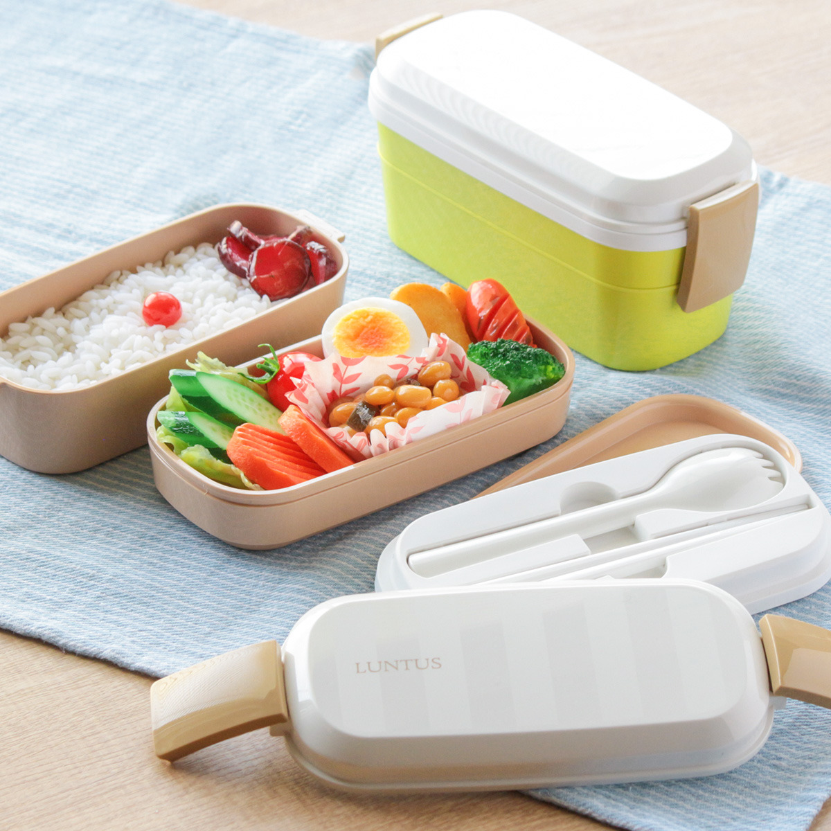 アスベル（ASVEL） 弁当箱 2段 600ml 箸 スプーン 付き ランタスCS