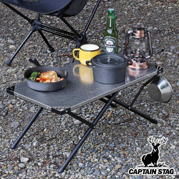 パール金属 アウトドアテーブル 折りたたみ ステンレス サイドテーブル