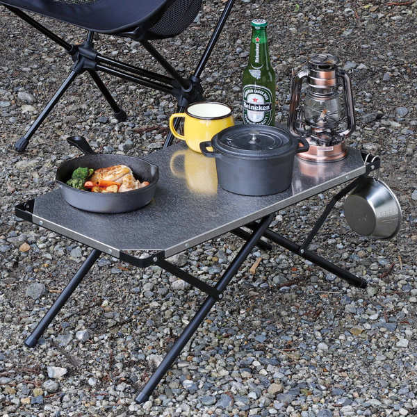 パール金属 アウトドアテーブル 折りたたみ ステンレス サイドテーブル