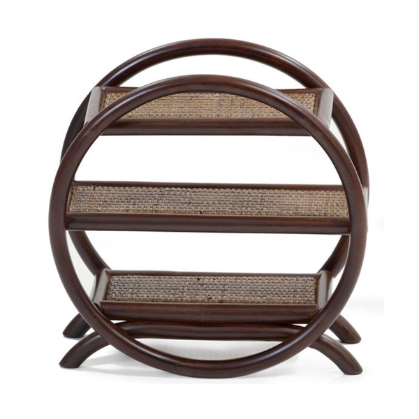 籐製 飾り棚 3段 アジアン家具 幅30cm （ 収納 収納ラック アジアン