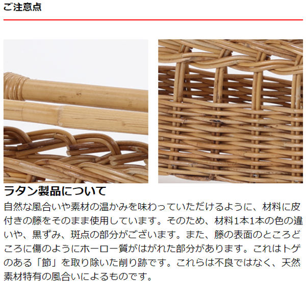 籐製 スリッパラック Breeze 幅49cm （ 玄関収納 スリッパホルダー
