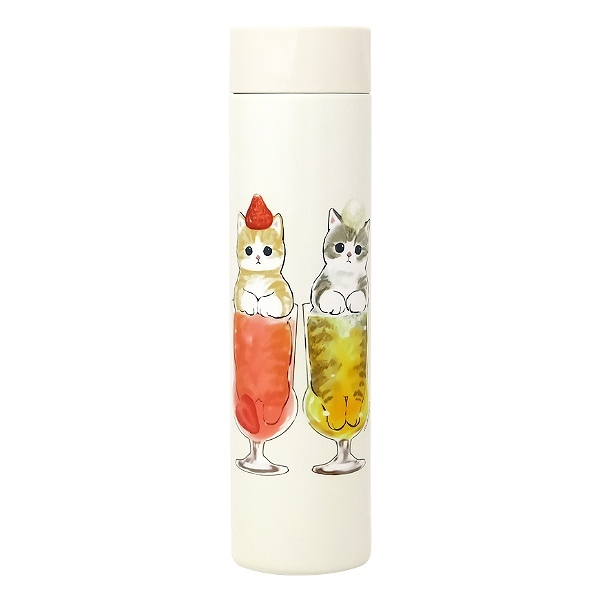 水筒 マグ ミニ ステンレス 180ml mofusand ポケミニまほうびんボトル ネコ （ 保温 保冷 直飲み 軽量 ミニボトル ミニ水筒 マグボトル ステンレスボトル ） | 東亜金属 | 04