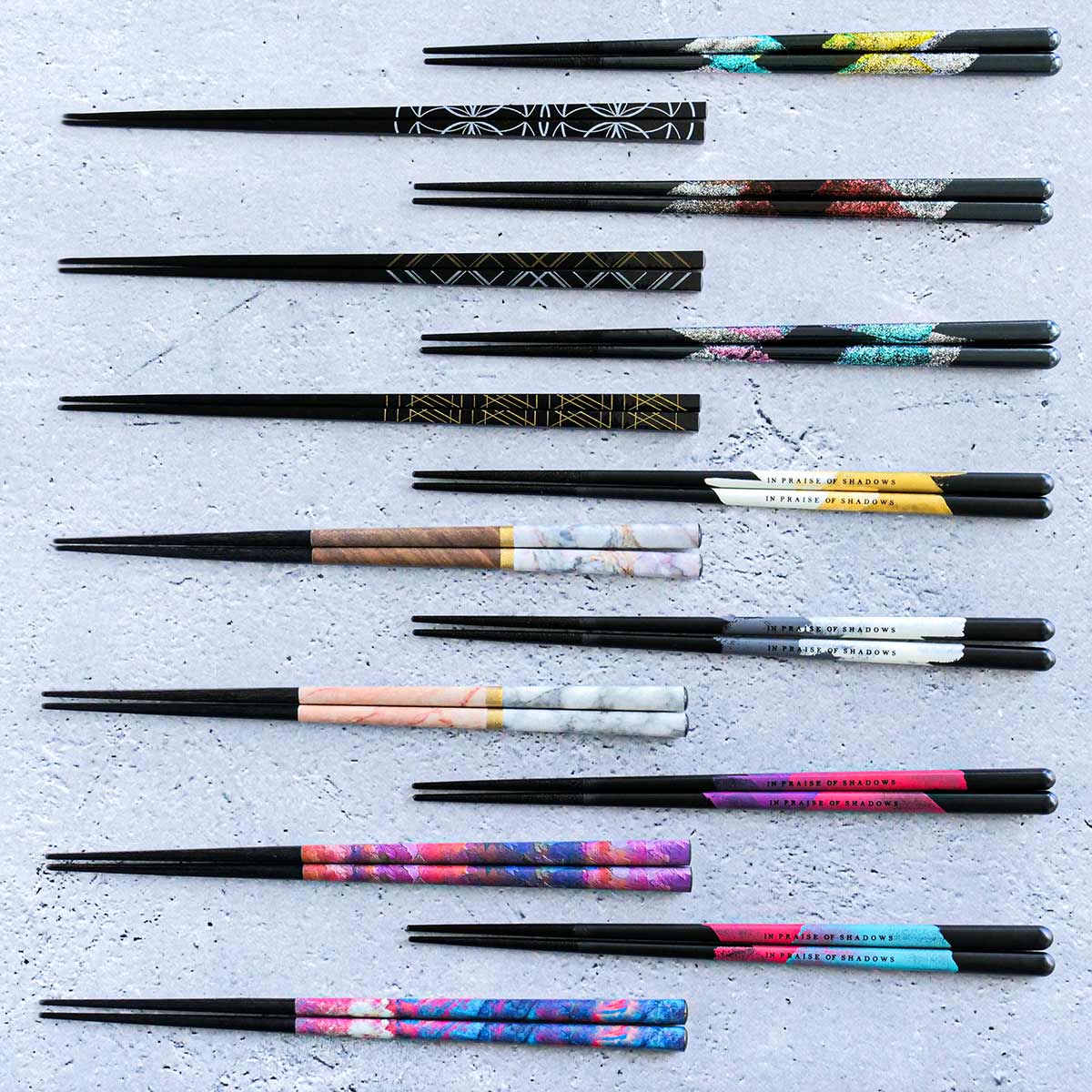 箸 23cm KAKEHASHI ARTE マーブル 木製 天然木 日本製 （ お箸
