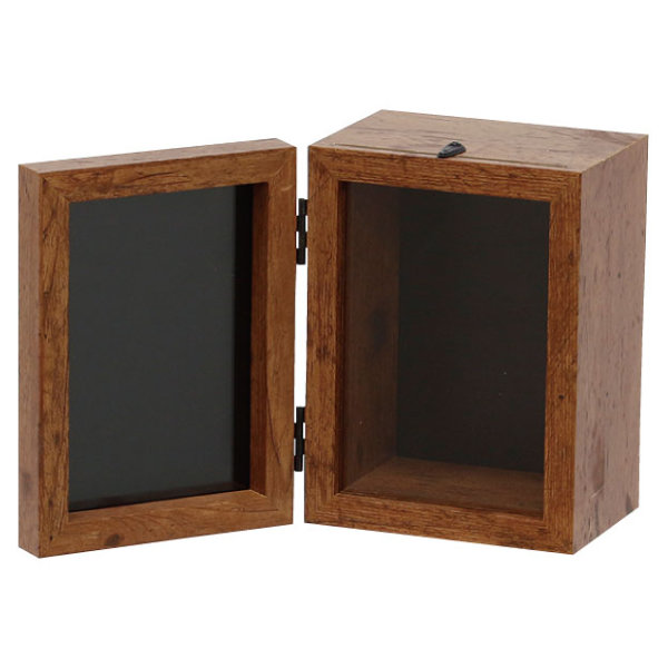 丸和貿易 フォト＆クラフトボックス 縦 ブラウン （ フォトフレーム