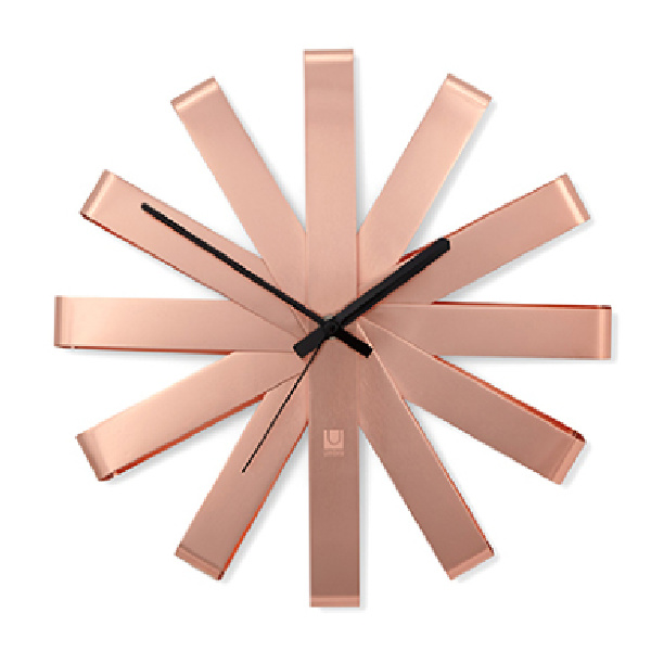 Umbra（アンブラ） 掛け時計 リボン 北欧 壁掛け （ 時計 壁掛け時計