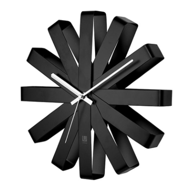 Umbra（アンブラ） 掛け時計 リボン 北欧 壁掛け （ 時計 壁掛け時計