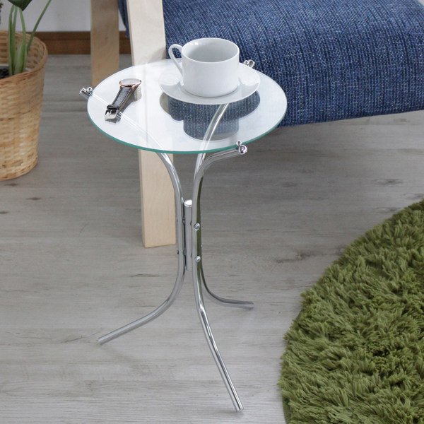 （大）ガラステーブル 4段 サイドテーブル ガラス天板 回転 丸型 ディスプレイ 大）ガラステーブル 4段 サイドテーブル ガラス天板 回転 丸型