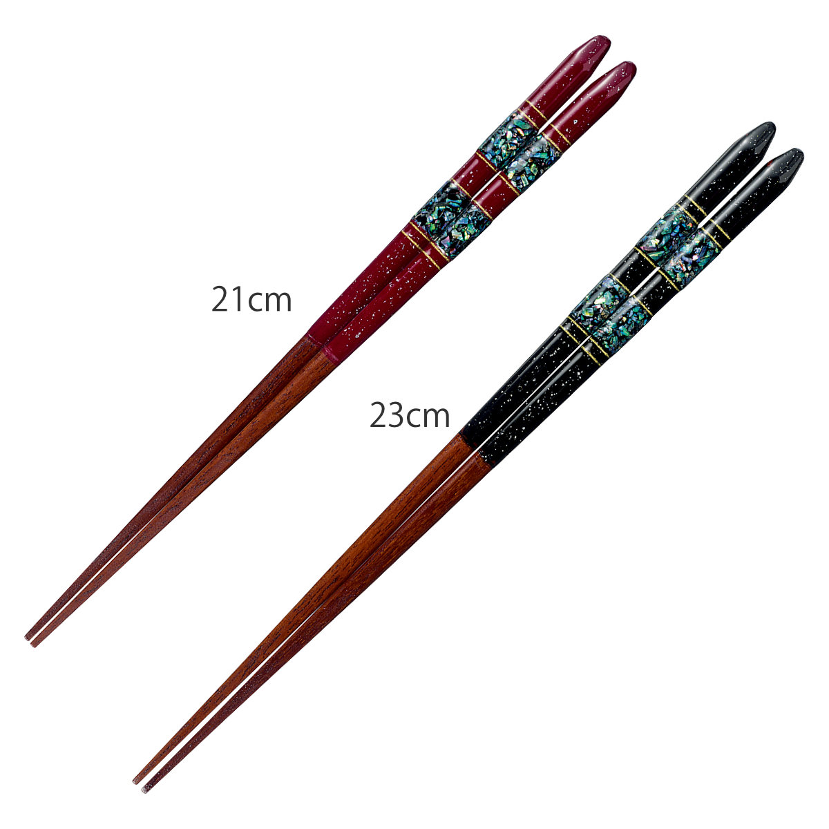 箸 21cm 23cm プレミアムアイ ゴージャスライン 久須夜 木製 天然木