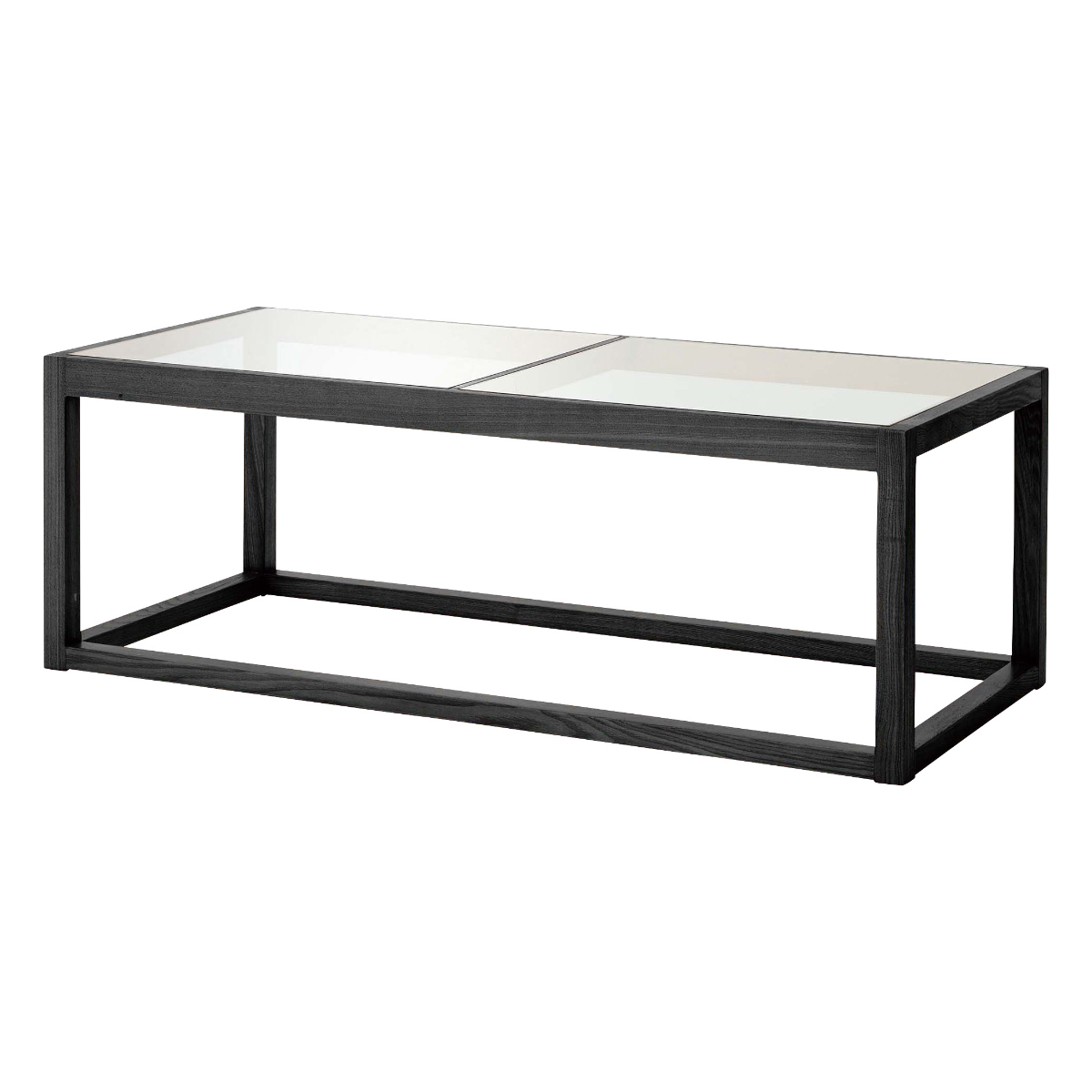 東谷 センターテーブル 幅110cm ガラステーブル ガラス天板 木製 天然