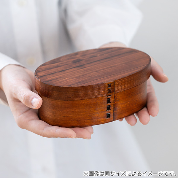 弁当箱 曲げわっぱ 400ml 1段 漆塗 シルクデザイン 英字 （ お弁当箱