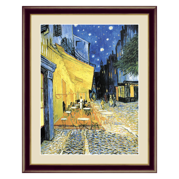 絵画 『夜のカフェテラス』 42×34cm フィンセント・ヴィレム・ファン