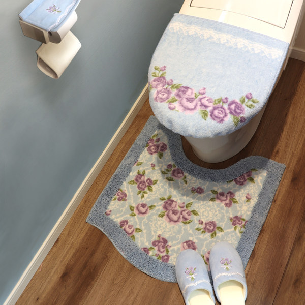 トイレマット セット 4点セット ロズレトイレ4点セット （ 蓋