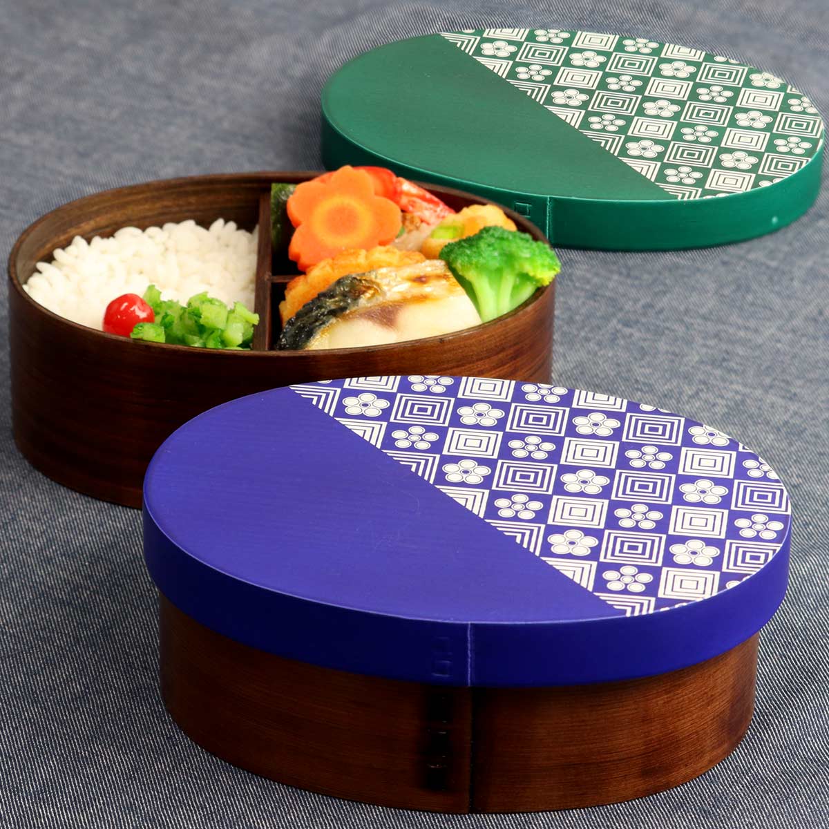 弁当箱 曲げわっぱ 600ml 1段 漆 Kutan Old 梅畳 （ お弁当箱 ランチ