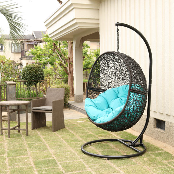 ハンギングチェア 1人用 アジアンリゾート風 クッション付 Breeze カゴ