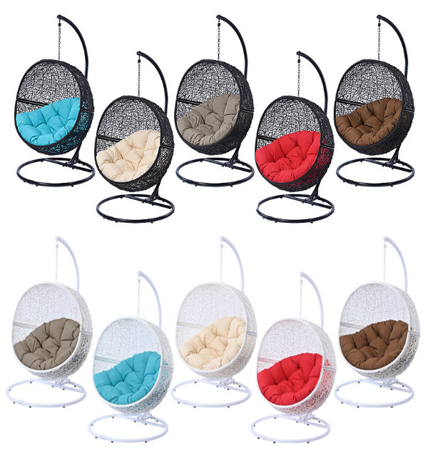 ハンギングチェア 1人用 アジアンリゾート風 クッション付 Breeze カゴ