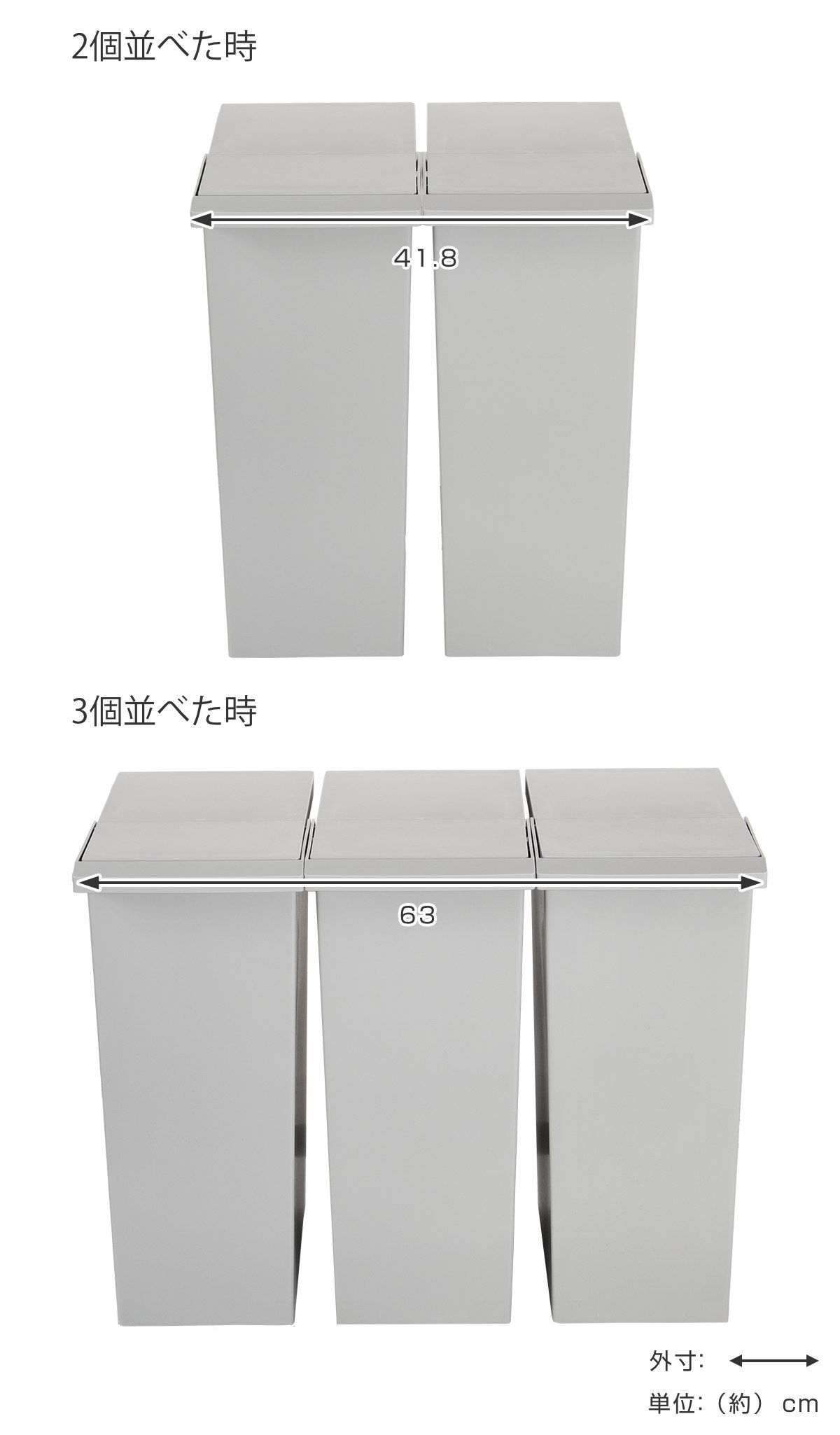 RISU（リス） 特典付き ゴミ箱 30L 同色2個セット TOSTE レバー