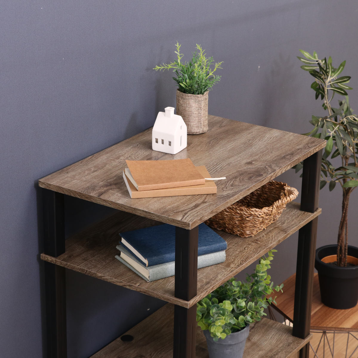 不二貿易（Fuji Boeki） キッチンラック 幅59.7cm 簡単組立 キャスター