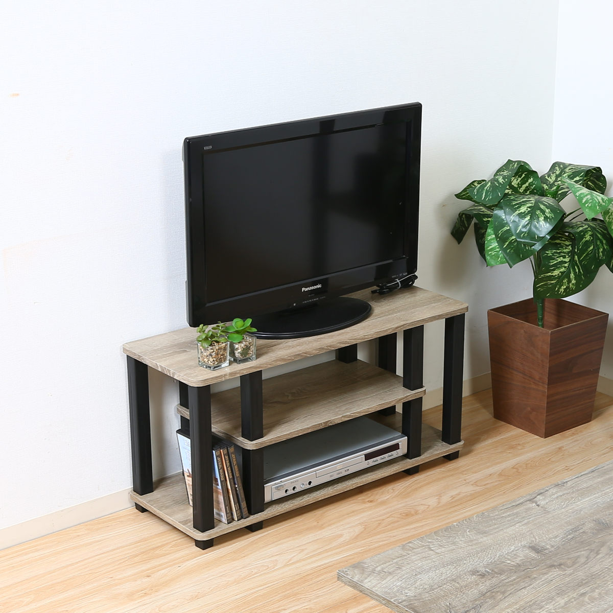不二貿易（Fuji Boeki） テレビ台 幅80cm 工具不要 簡単組立