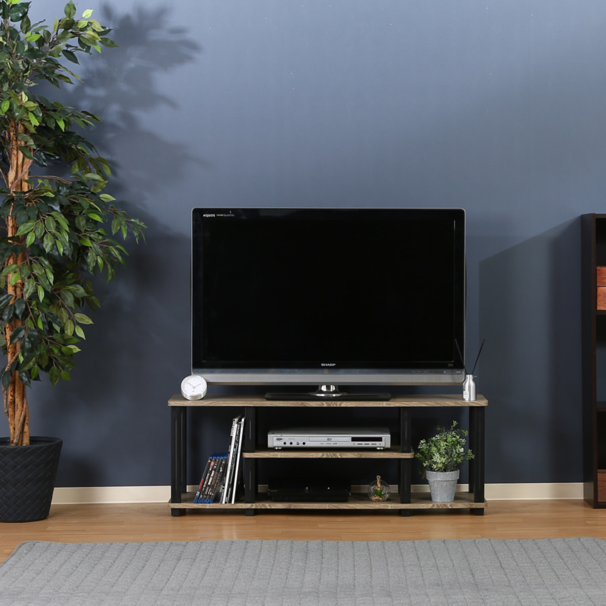 不二貿易（Fuji Boeki） テレビ台 幅111.5cm 工具不要 簡単組立