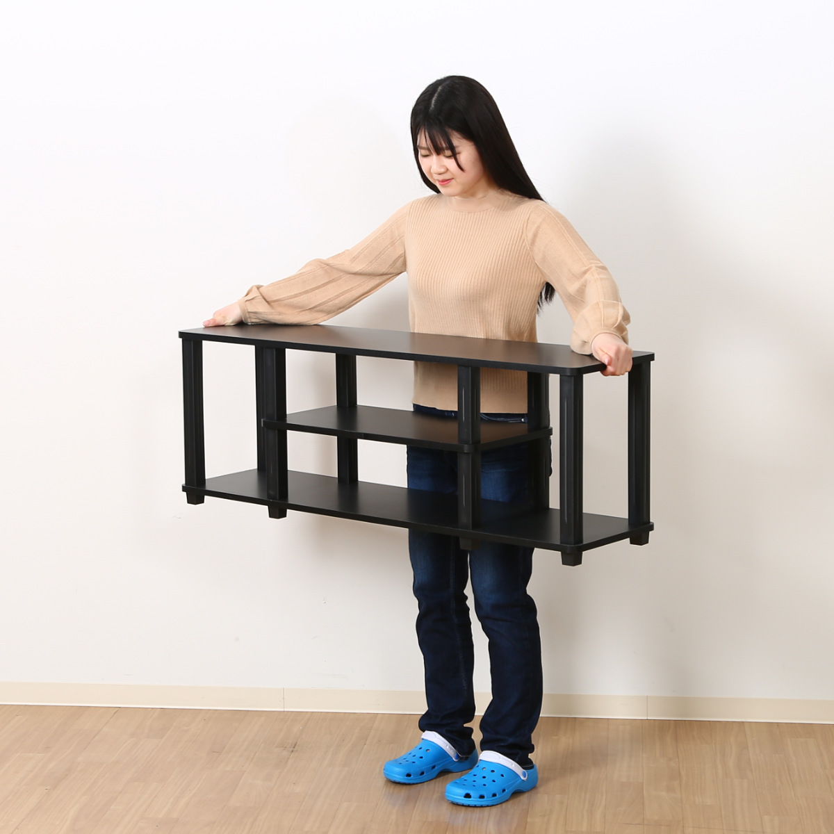 不二貿易（Fuji Boeki） テレビ台 幅111.5cm 工具不要 簡単組立