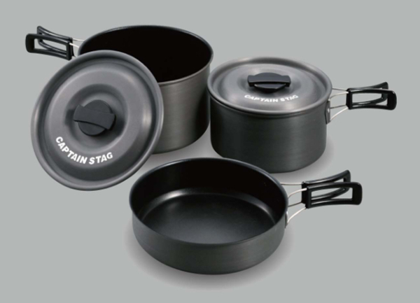 パール金属 アウトドア 調理器具 アルミクッカー Mセット 3〜4人用