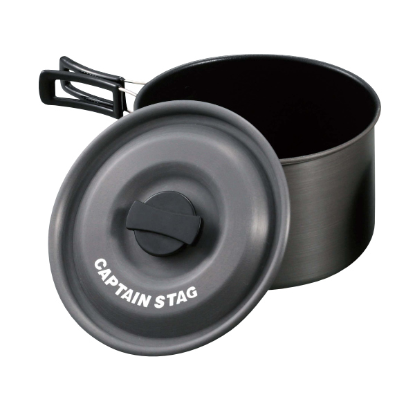アウトドア 調理器具 アルミクッカー Mセット 3〜4人用 キャプテンスタッグ CAPTAIN STAG （ 鍋 フライパン 軽量 アルミ製 料理 調理 クッカー ）の画像
