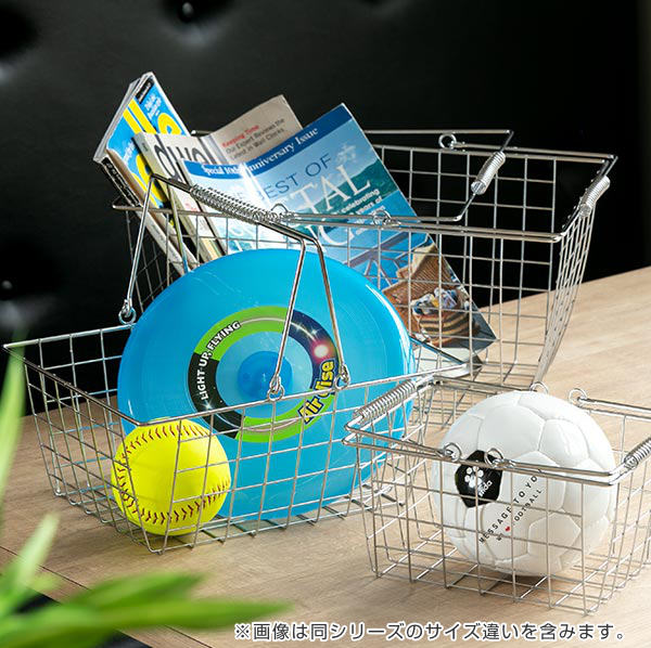 ワイヤーバスケット S 幅23×奥行17×高さ11.5cm クロム （ 収納