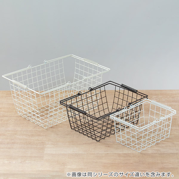 ワイヤーバスケット L 幅39.5×奥行28×高さ19.5cm （ 収納バスケット