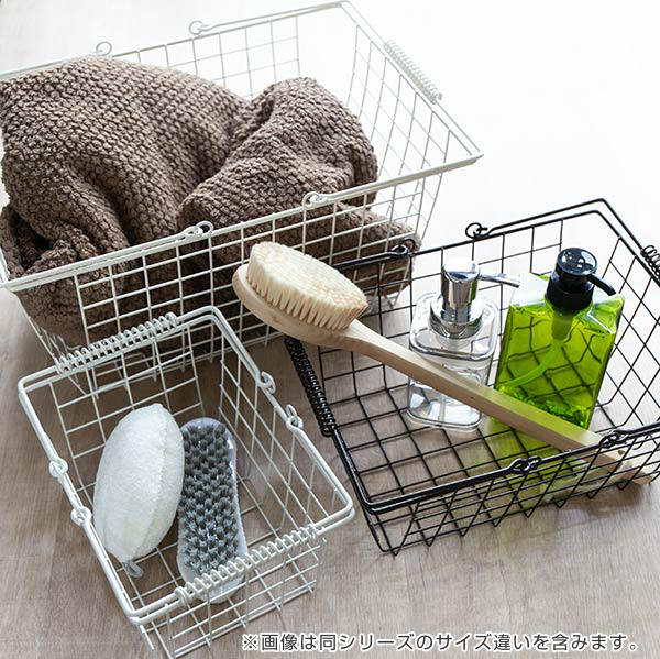 ワイヤーバスケット L 幅39.5×奥行28×高さ19.5cm （ 収納バスケット