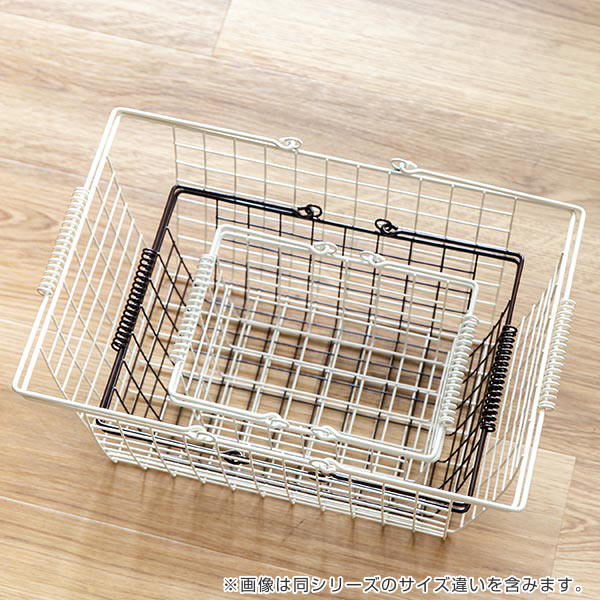ワイヤーバスケット L 幅39.5×奥行28×高さ19.5cm （ 収納バスケット