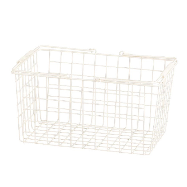 ワイヤーバスケット L 幅39.5×奥行28×高さ19.5cm （ 収納バスケット