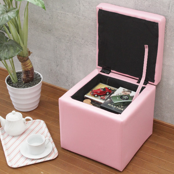 ミヤグチ企販 収納スツール 幅33cm スツール 収納 レザー調 椅子 腰掛