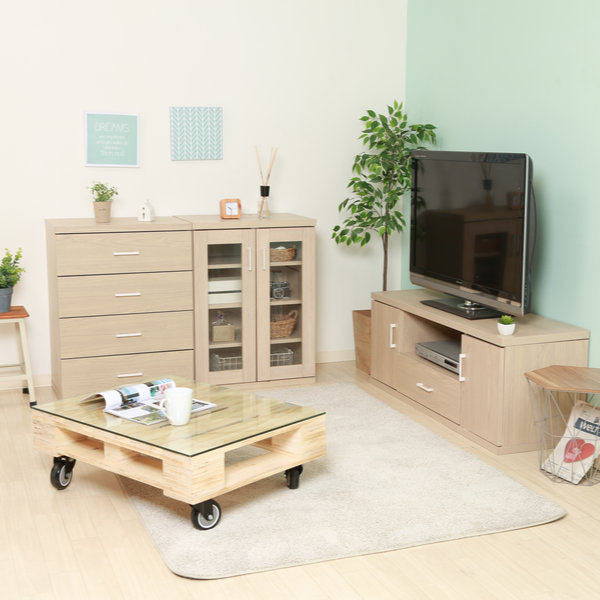 不二貿易（Fuji Boeki） テレビ台 ローボード 北欧風 シンプルデザイン