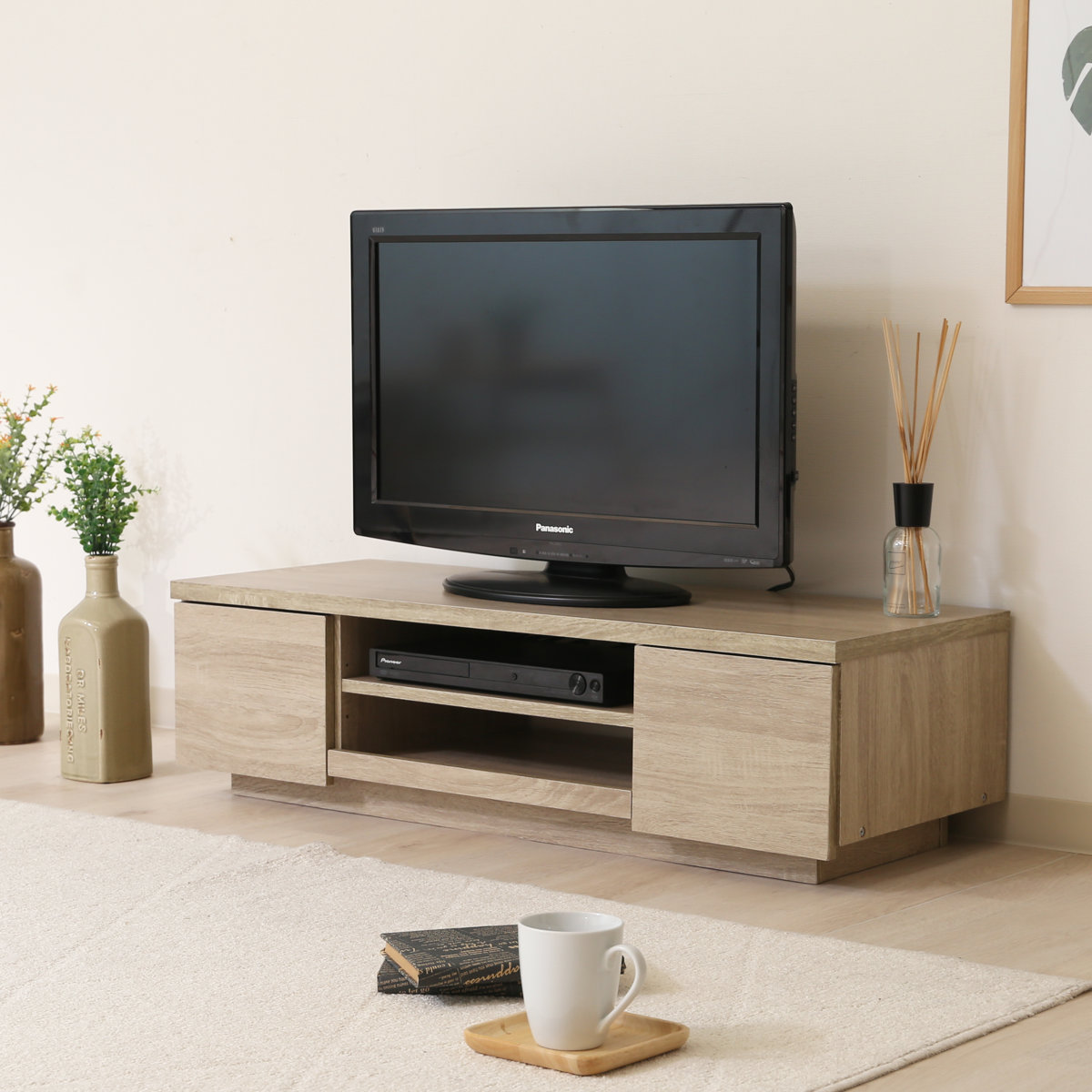 不二貿易（Fuji Boeki） テレビ台 幅100cm 40型対応 ローボード 北欧風