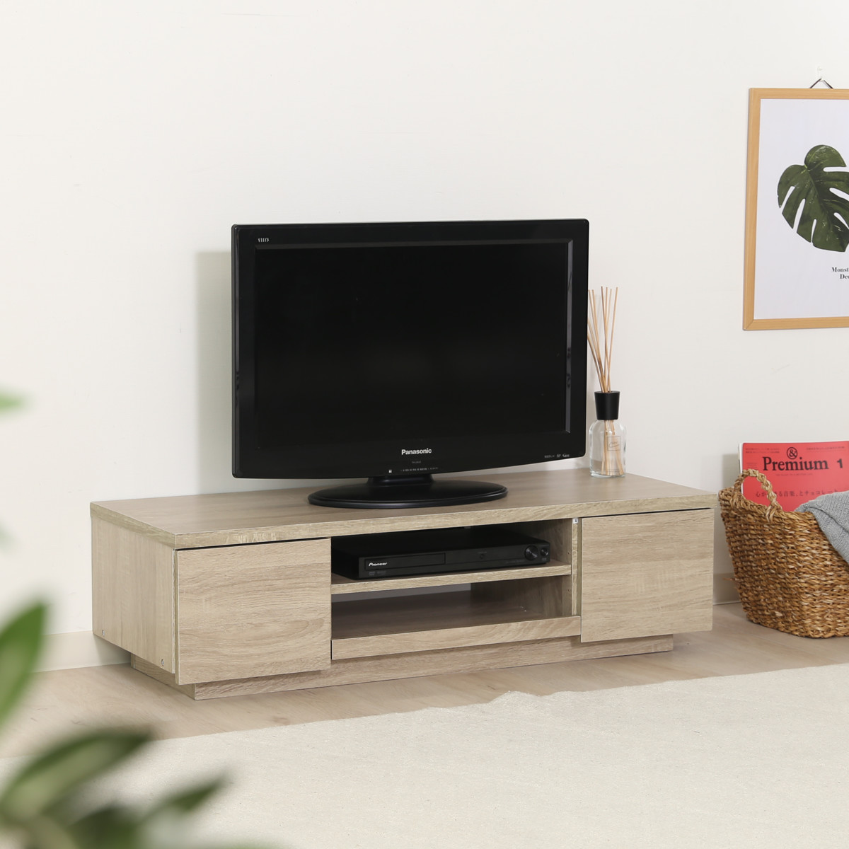 不二貿易（Fuji Boeki） テレビ台 幅100cm 40型対応 ローボード 北欧風